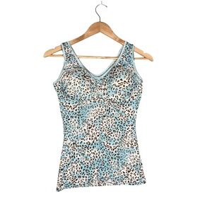 Restezbelle Womens Tankini Euro 95 (Pics with measurements) Lt Blue Animal Print